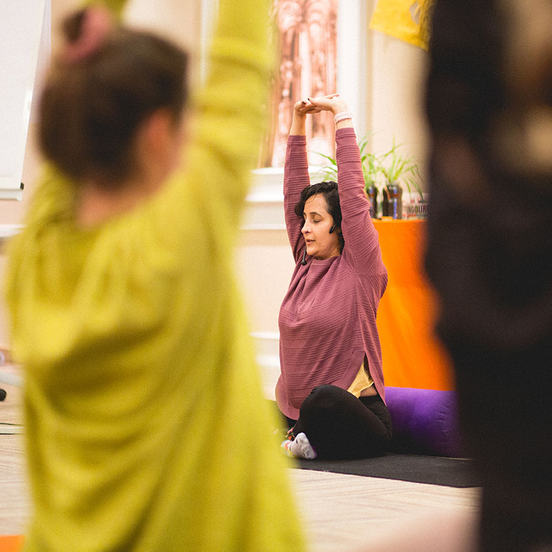 Shweta in yoga Class